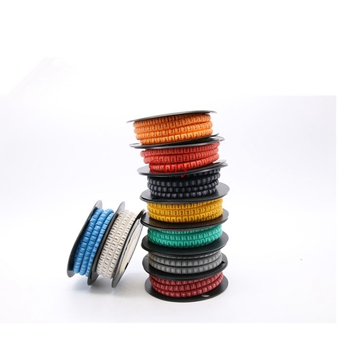 500PCS EC-0 Cable Wire Marker 0 to 9( 0, 1, 2, 3, 4, 5, 6, 7, 8, 9 ) For Cable Size 1.5 sqmm Colored digital number tube CZYC ► Photo 1/2