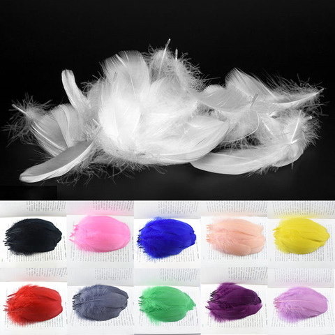 Top Quality wholesale Natural Goose Feathers for Crafts Jewelry Making 13-18cm DIY Christmas Party Feather Home Wedding Decor ► Photo 1/6
