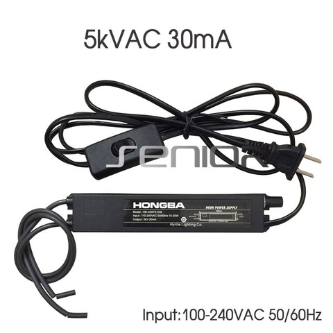 Neon Sign Transformer With Dimmer Neon Power Supply Ballast Without Plug Input 100-240VAC 50/60Hz Output 5KV 30mA Load 1-4M ► Photo 1/6