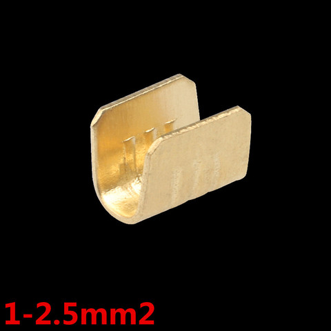 100pcs/lot DJ454A U-shaped terminal tab cold inserts connectors / terminal connector cable / wire cable lug,1-2.5mm2 ► Photo 1/6