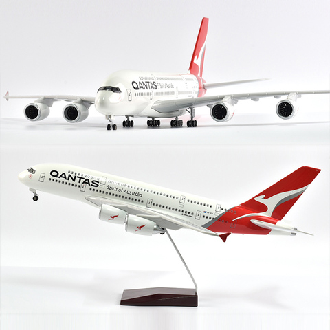 JASON TUTU 46cm QANTAS Air bus A380 Plane Model Airplane Model Aircraft Model 1/160 Scale Diecast Resin Airplanes Planes ► Photo 1/1