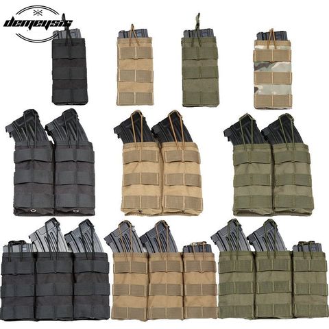 Tactical AK AR M4 AR15 Rifle Pistol Mag Pouch Hunting Shooting Airsoft Paintball Single Double Triple Magazine Pouches ► Photo 1/6