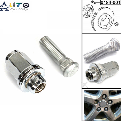 90942-02049 + 90942-01058 LUG NUT & WHEEL LUG STUD FOR TOYOTA 4RUNNER SCION tC For LEXUS GX460 9094202249 9094201058 ► Photo 1/6