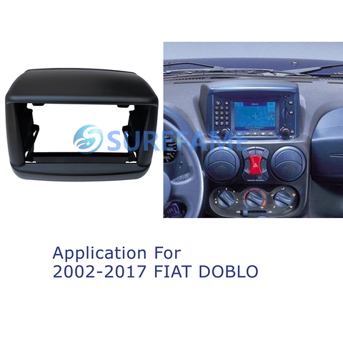 Car Radio Fascia For 2002-2017 Fiat Doblo Console Dash Kit DVD Stereo Panel Trim Facia Plate Face Frame Install Kit Cover Bezel ► Photo 1/4