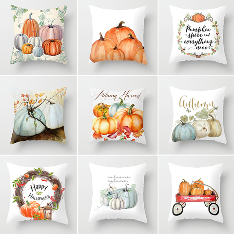 Thanksgiving Decorations for Home Halloween Pillowcase Pumpkin Series Pillow Cover for Halloween Decoration 45*45CM ► Photo 1/6