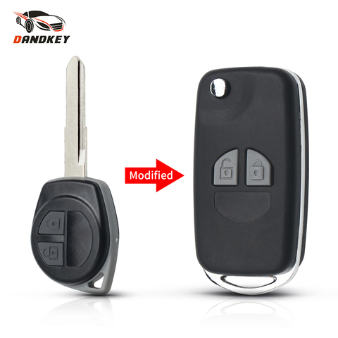 Dandkey For Suzuki Swift Grage Vitara Alto 2 Buttons Flip Folding Car Key Case Shell Upgrade Remote Key Key Shell ► Photo 1/6