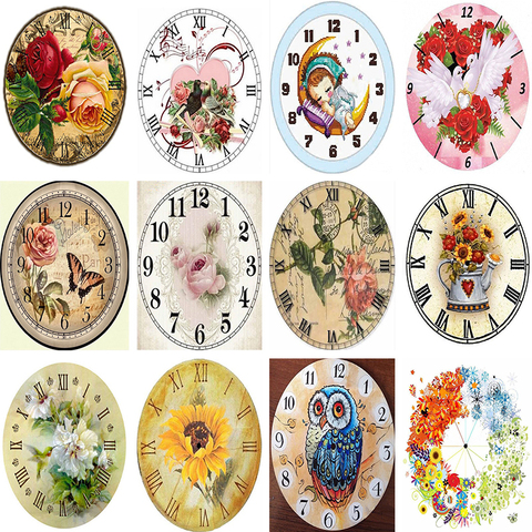 3D Full Square / Round Diamond Embroidery sale Wall Clock Icon Diamond Paintings 5d diy Diamond Cross Stitch Mosaic Wall Clock ► Photo 1/6