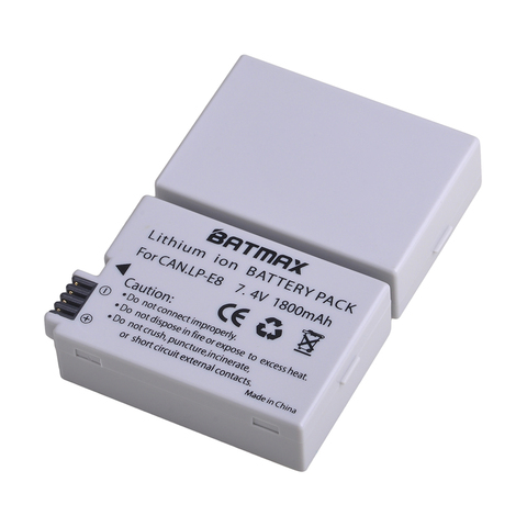 Batmax LP-E8 LPE8 LP E8 Battery for Canon 550D 600D 650D 700D X4 X5 X6i X7i T2i T3i T4i T5i DSLR Camera ► Photo 1/5