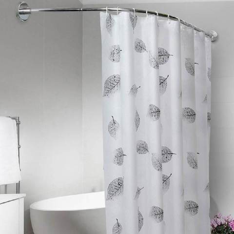 Extendable Curved Shower Curtain Rod U Shaped 201 Stainless Steel Shower Curtain Poles Punch-Free Bathroom Curtain Rail 6 Size ► Photo 1/6