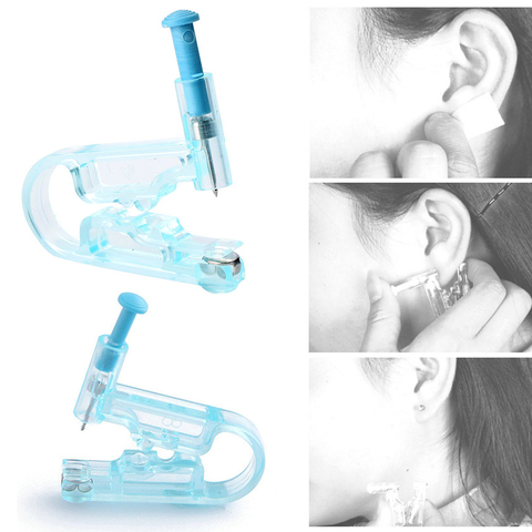 1pcs disposable safe sterile nose piercing set, nose piercing gun ear piercing with ear stud piercing tool ► Photo 1/6