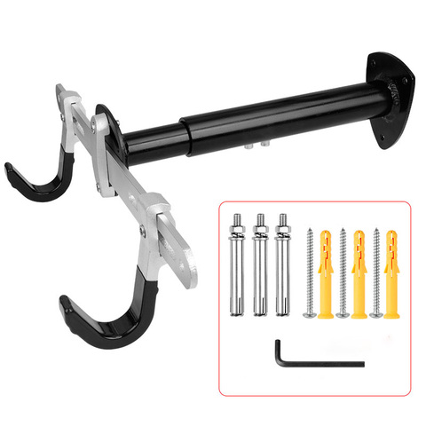 50KGS Capacity Cycle Wall Rack Rust Free Alum. Alloy Bicycle Support Mount Storage Service Multi Adjust W/ 2 Sets Quality Screws ► Photo 1/6