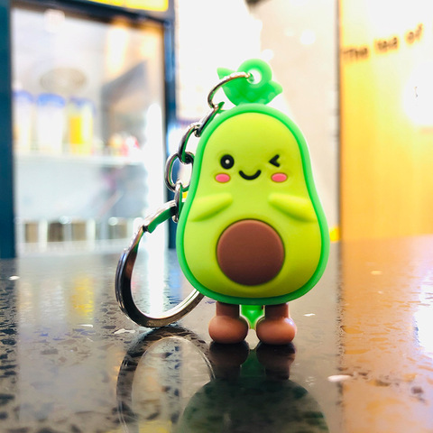 New Fashion Avocado Keychain Doll Key Ring Gift For Women Girls Bag Pendant Figure Charms Key Chains Jewelry Porte Clef ► Photo 1/6