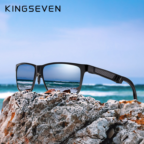 KINGSEVEN Brand Men's Glasses Square Polarized Sunglasses UV400