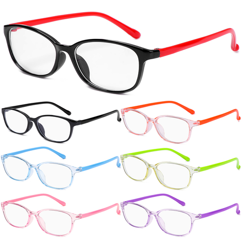 Kids Anti Blue Light Glasses Boy Girl Square Frame Computer Eyeglasses Clear Lens Optical Anti Radiation Anti Glare Eyewear ► Photo 1/6