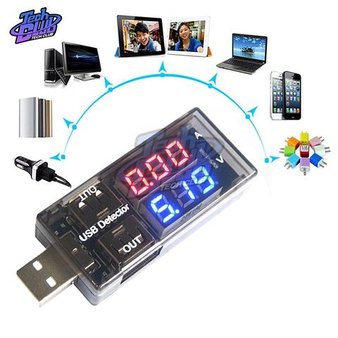 Dual USB Current Voltage Charging Detector Tester Battery Voltmeter Ammeter Charger Doctor Mobile Power Charging Red+Blue ► Photo 1/6