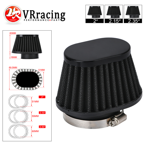 VR - Motorcycle Air Filter 60mm 55mm 54mm 51mm 50mm Universal for Motor Car Minibike Cold Air Intake High Flow Cone Filter ► Photo 1/6