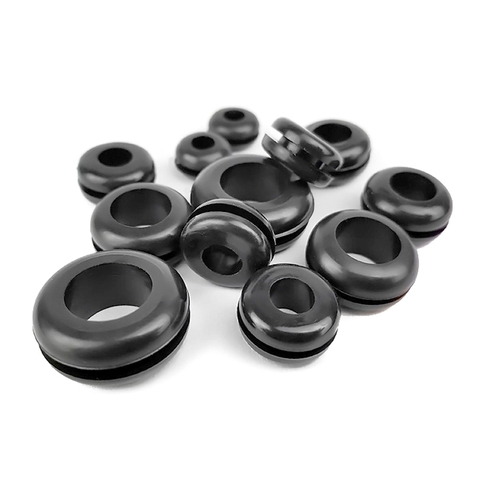 Black Rubber Grommets Firewall Hole Plug Retaining Ring Set Blanking Hole Wiring Cable Gasket Kits Hardware Tools ► Photo 1/6