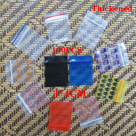 100pcs Mini Zip lock Bags Plastic Packaging Bags Small Plastic Zipper Bag  Ziplock Bag Ziplock Pill