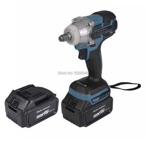 Brushless cordless electric Rechargeable Impact Wrench with two 18V 4.0Ah Lithium ion Battery ► Photo 1/6