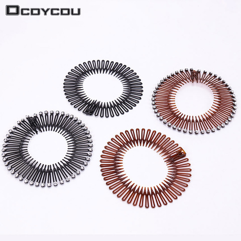 1PC Plastic Full Circle Stretch Diamond Flexible Comb Teeth Headband Hair Band Clip Face Wash Fixed Hair Accessories ► Photo 1/6