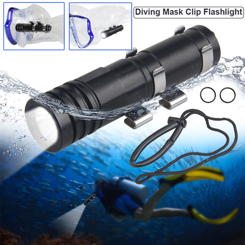 Mini Diving Light Scuba Mask Flashlight Depth Underwater Torch Lantern Diver Professional Diving Pocket Lamp 100 Meters ► Photo 1/6