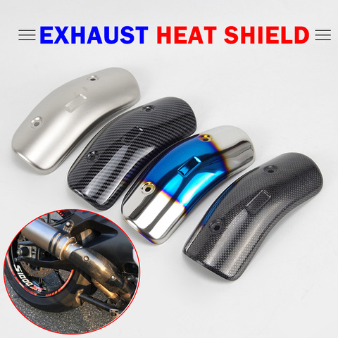 Motorcycle Exhaust Muffler Middle Connection Link Pipe Carbon Fiber Protector Heat Shield Cover Guard For Z900 z750 z250 cbr1000 ► Photo 1/6