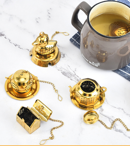 Stainless Steel Tea Infuser Shaped Tea Infuser Kitchen Tea Set Accessories Tea Ball Spice Flower Tea Strainer Herbal Strainer ► Photo 1/6
