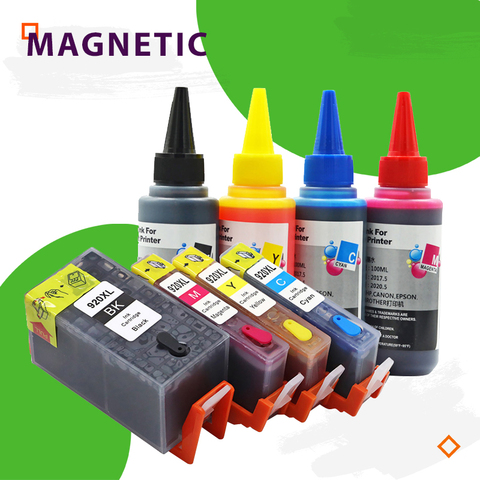 For HP 920 full ink refillable Compatible for For HP OfficeJet 7500A 7000 6000W 6500A 6000 6500 Printer With Chip ► Photo 1/6