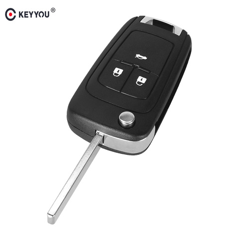 KEYYOU Flip Folding Remote Key Shell Car Key Case For Chevrolet Cruze Epica Lova Camaro Impala 2 3 4 5 Button HU100 Blade ► Photo 1/5