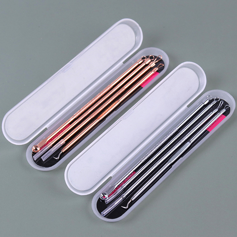 4PCS/Set Blackhead Comedone Acne Pimple Blackhead Remover Tool Spoon For Face Skin Care Tool Needles Facial Pore Cleaner ► Photo 1/6