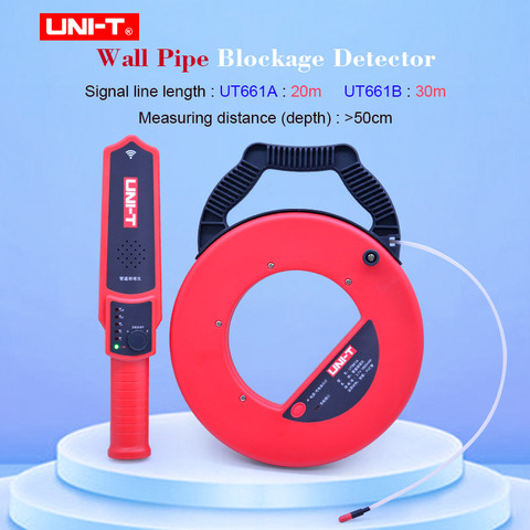 UNI-T UT661A UT661B Wall PVC Iron Pipe Blockage Detector Diagnostic-tool Scanner Pipeline Blocking Clogging Plumbers Instrument ► Photo 1/6