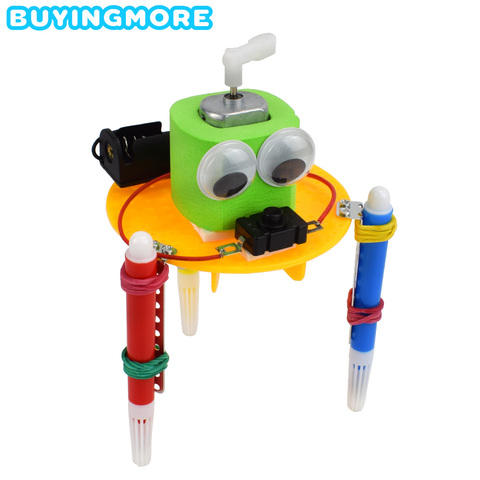 DIY Kits Graffiti Robot Model Science Toys for Children Make Vibration Graffiti Novelty Educational Toys Assembling Model Kits ► Photo 1/6