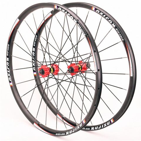 DTXT-SLR 700C  Road Bike Wheelset Aluminum Double-deck Wheels 25mm Depth Disc Brake 24 Holes QR 9mm F100mm R135mm ► Photo 1/6