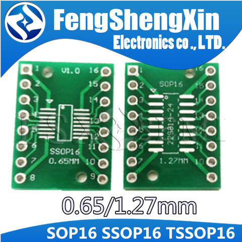 10pcs TSSOP16 SSOP16 SOP16 to DIP16 Transfer Board DIP Pin Board Pitch Adapter PCB adapter sop16 ssop16 smd to DIP16  Pinboard ► Photo 1/2