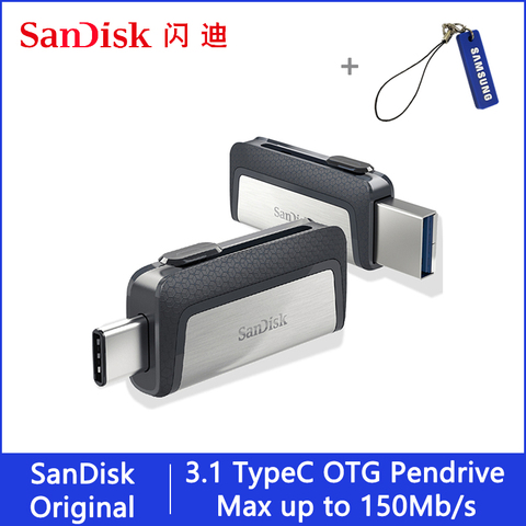 Sandisk Type C OTG USB Flash Drive 64 128 GB Pendrive 128gb 64gb 32gb 256gb Pen Drive 3.1 USB Stick Disk on Key Memory for Phone ► Photo 1/6