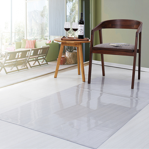 Protect coffee table wooden floor swivel chair plastic floor mat PVC waterproof mat transparent carpet hall bedroom ► Photo 1/6