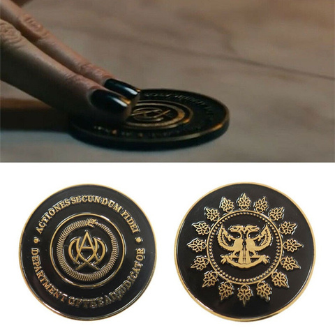 John Wick Coin Referee Adjudicator Keanu Reeves Judge Cosplay Black Metal Coin Prop Accessories ► Photo 1/4