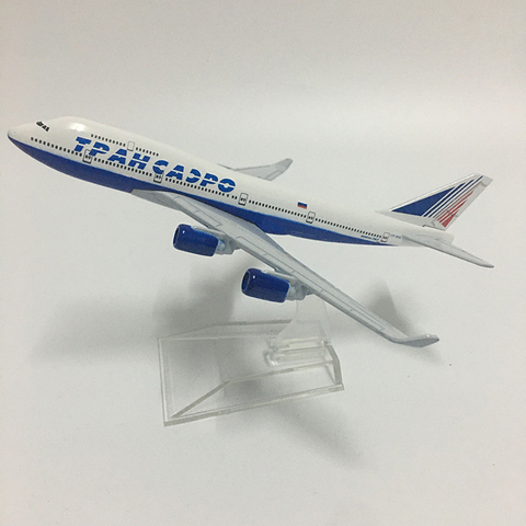 JASON TUTU 16cm Transaero Boeing b747 Plane Model Airplane Aeroflot Airbus A330 Aircraft Model Diecast Metal 1:400 scale Planes ► Photo 1/6