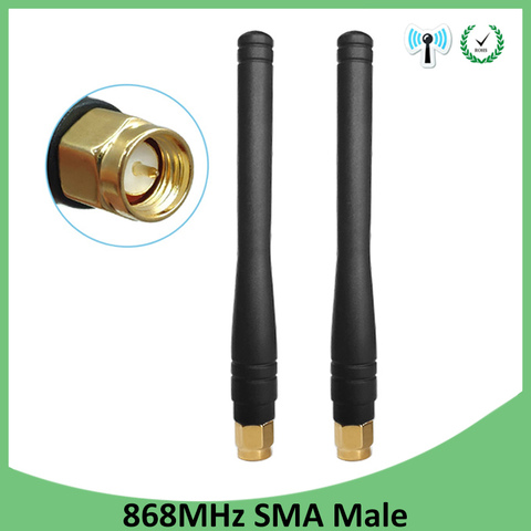 2pcs 868MHz 915MHz Antenna 3dbi SMA Male Connector GSM 915 MHz 868 MHz antena outdoor signal repeater antenne waterproof Lorawan ► Photo 1/6