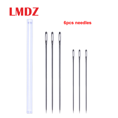 LMDZ 6Pcs/set Big Size Large Long Steel Needle 175mm 150mm Big Hole Sewing Needles Home Embroidery Tapestry Hand Sewing Tools ► Photo 1/6