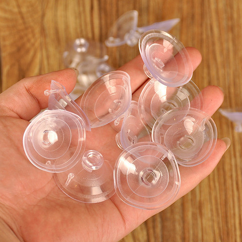 Hot 10PCS Powerful Suction Cup Perforated Transparent Plastic Suction Cups 4cm Diameter Suction Cup ► Photo 1/6