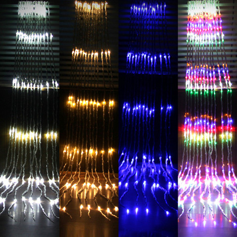 6x3M 3x3M 3x2M Waterfall Window Curtain String Light Meteor Shower Rain Christmas Light Wedding Party Background Icicle Light ► Photo 1/6