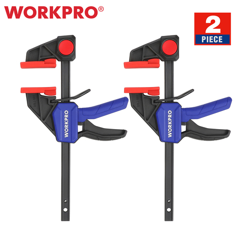 WORKPRO 2PC Ratchet Bar Clamp Set 6-Inch/150mm Quick Release and One-Handed Heavy-Duty Bar Clamp/Spreader for Woodworking ► Photo 1/1