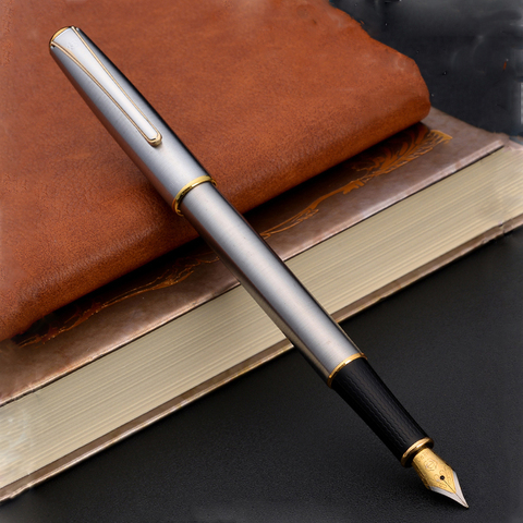 Luxury Quality Brand HERO 704 Stainless Fountain Pen Classical Design 0.7mm Nib Stationery Office School Supplies Ink Pens ► Photo 1/6