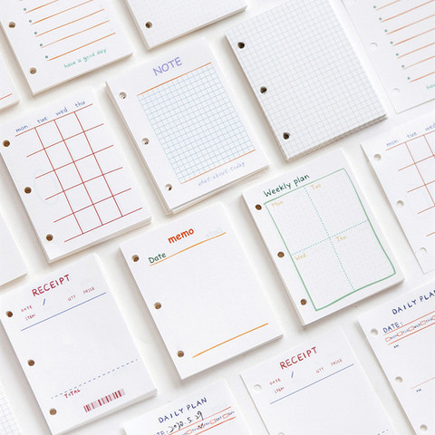 Sharkbang Kawaii 40 Sheet 3 Holes Loose-leaf Mini Notebook Refill Paper Index Separator Page Daily List Korean School Stationery ► Photo 1/6