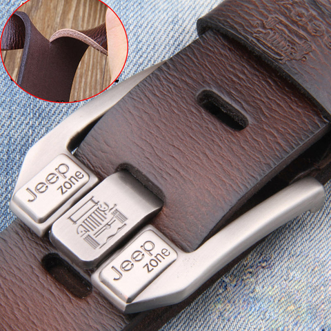 Men Genuine Leather Belt Luxury Brand Alloy Metal Pin Buckle Designer Belts  Waist Strap Male for Jeans Design Cintos Masculinos - Price history &  Review, AliExpress Seller - Halocowcow Store