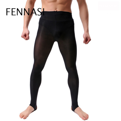 FENNASI Men Sports Running Leggings Casual Solid Stirrup High Waist Compression Gym Fitness Athletic Trousers deportes tights ► Photo 1/6
