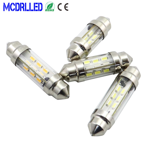 Mcdrlled Festoon 6V 12V 24V C5w C10w Car Reading LED Boat Light Trunk Lamp 1.5W White 36mm 39mm 42mm Auto Bulbs ► Photo 1/6