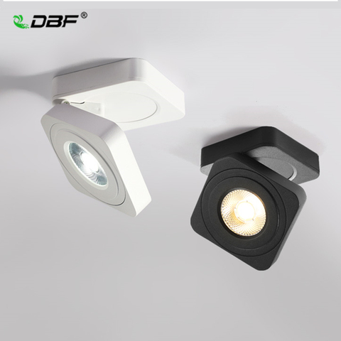 [DBF]Foldable LED Surface Mounted Downlight 5W7W 10W Ultra-thin Square 360 Degree Rotatable 3000K/4000K/6000K Ceiling Spot Light ► Photo 1/6