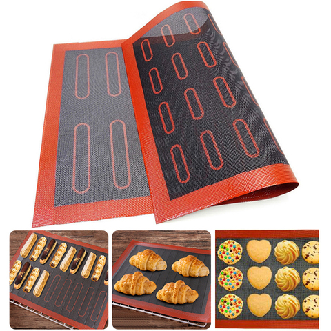 New Silicone Cake Bread Cookie Pastry Baking Mat Non-stick Scale Baking Sheet Pad Kitchen Cake Tools Oven Hollow Baking Mat ► Photo 1/1